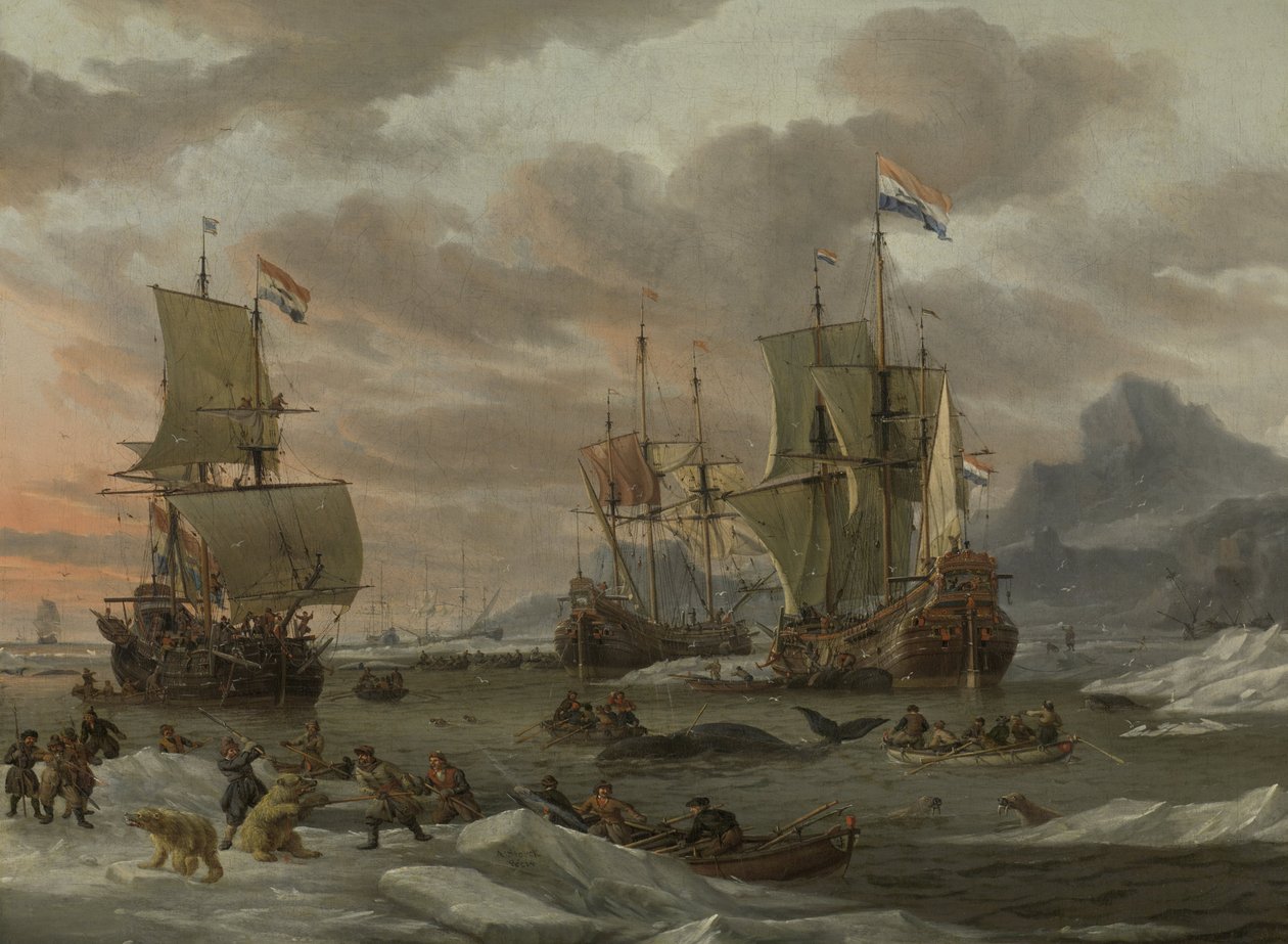 Whaling Grounds in the Arctic Ocean by Abraham Storck