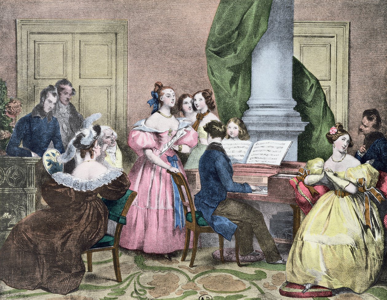 The Family Concert by Achille Devéria