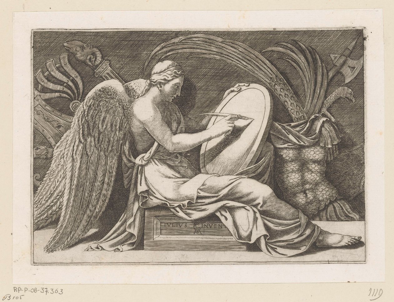 Personification of Victory by Adamo Scultori