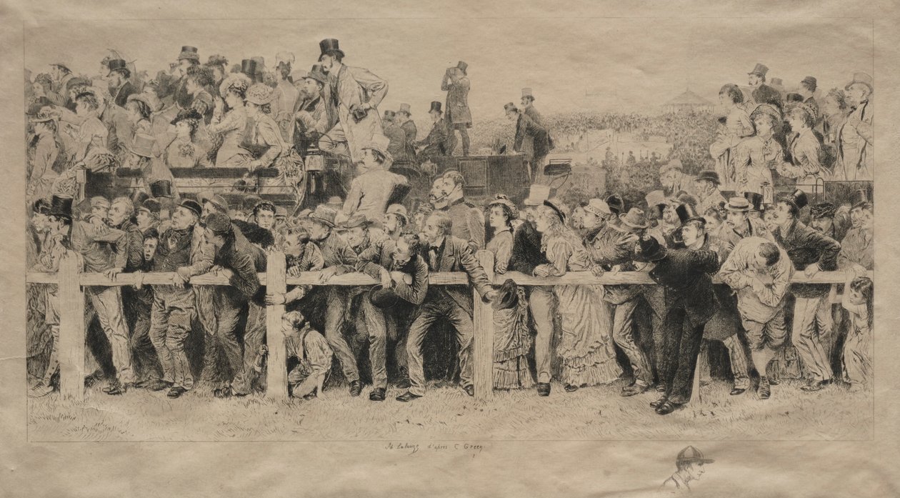 A Scene at the Derby by Adlophe Lalauze