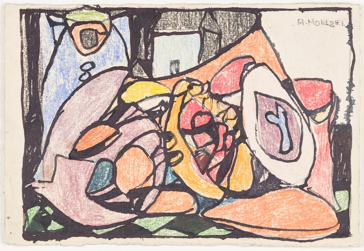 Colored Invitation Card by Adolf Holzel