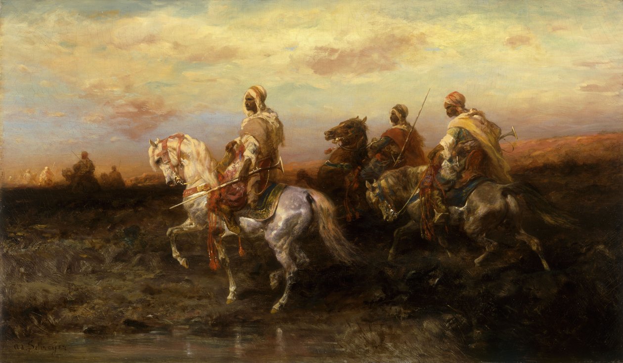 Arab Horsemen by Adolf Schreyer