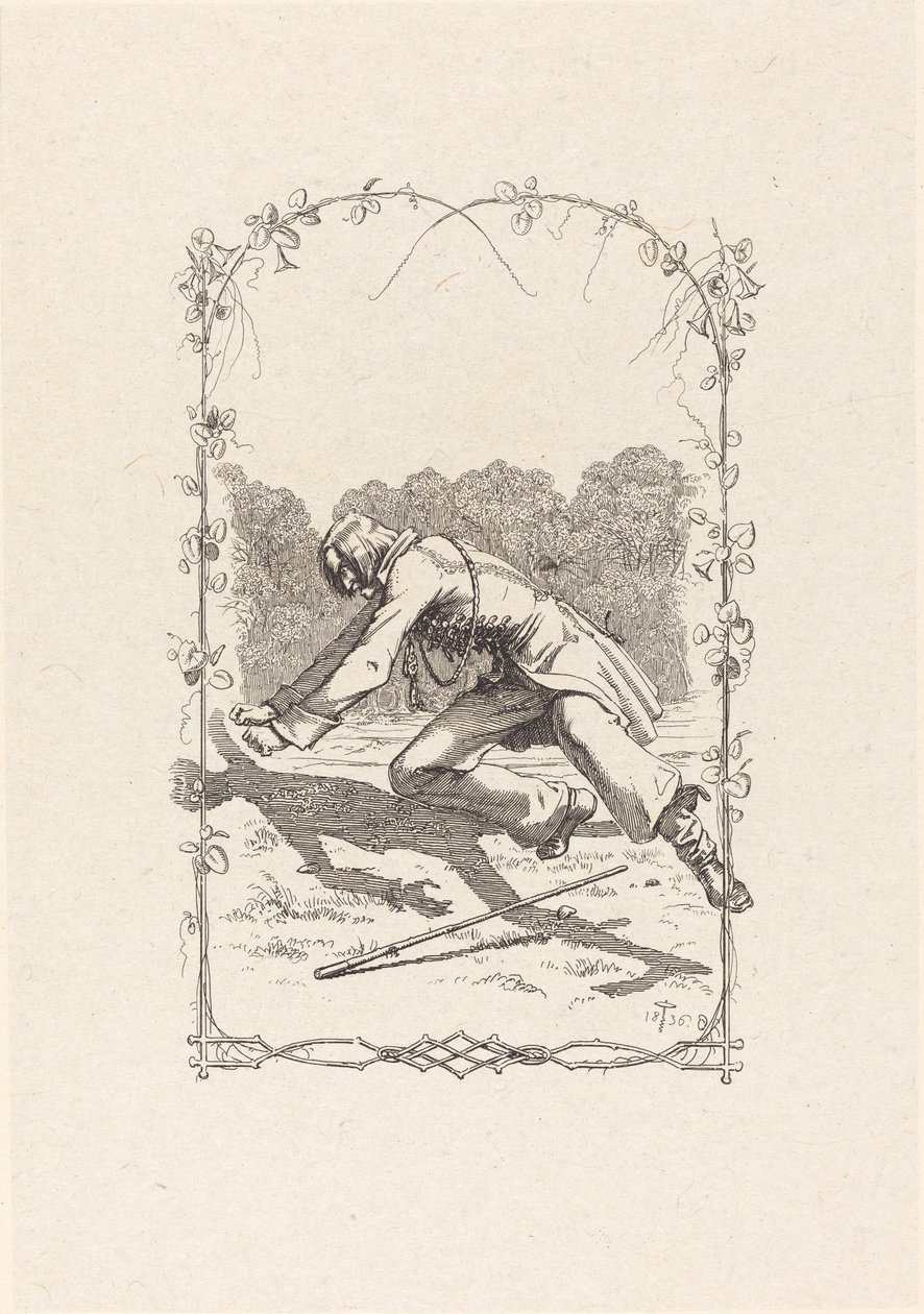 Peter Schlemihl Chasing His Shadow by Adolf Schrodter