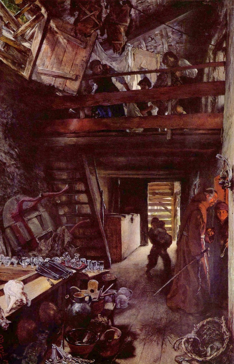 Kitchen in Hofgastein by Adolph Menzel