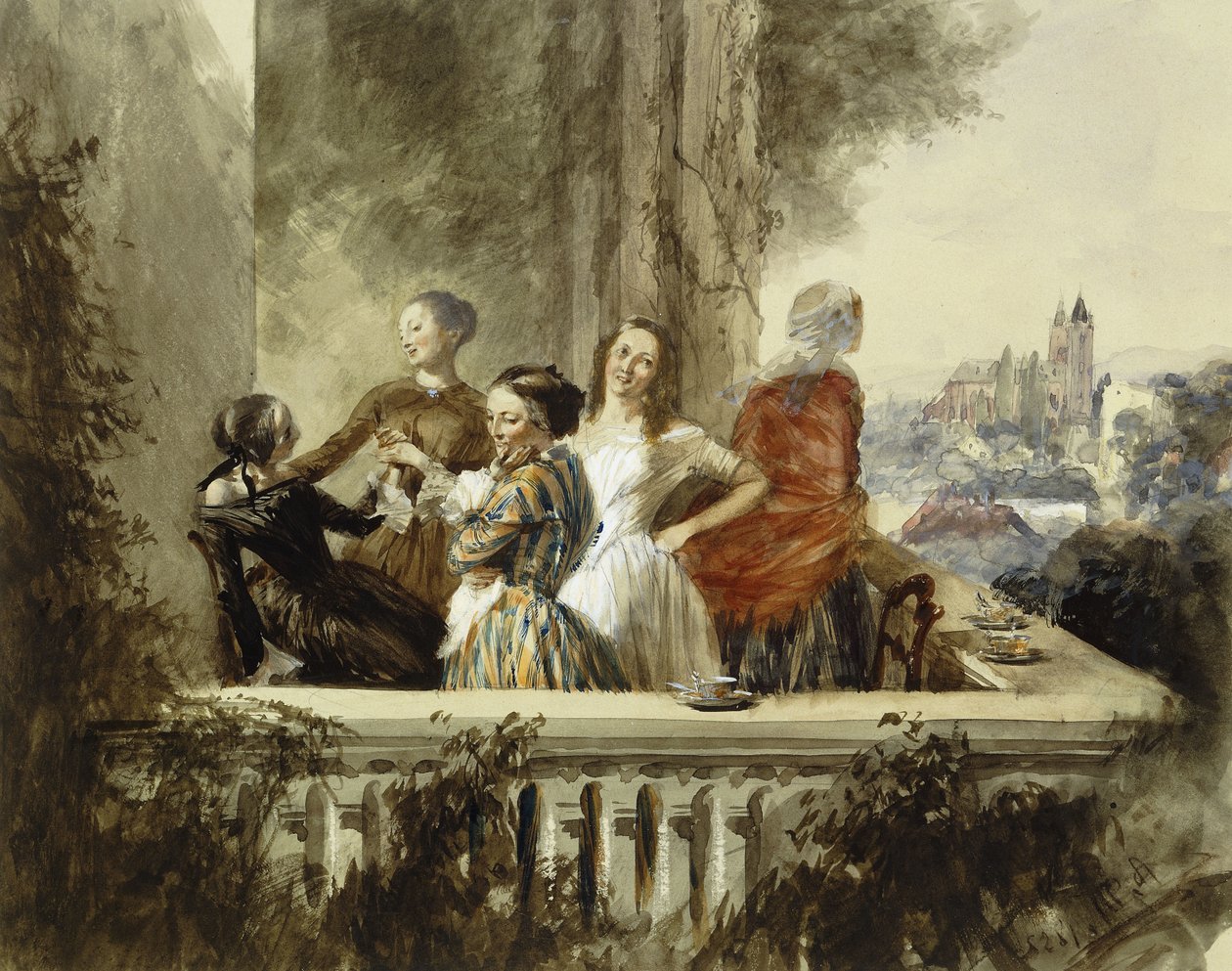 In the Open Air by Adolph Menzel