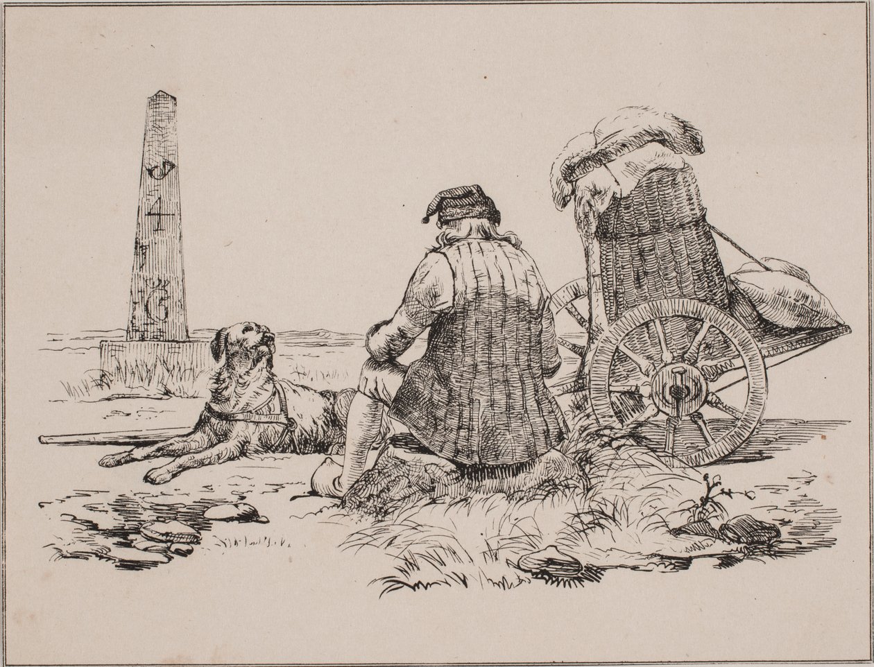 The Peddler and His Dog by Johan Adolph Kittendorff