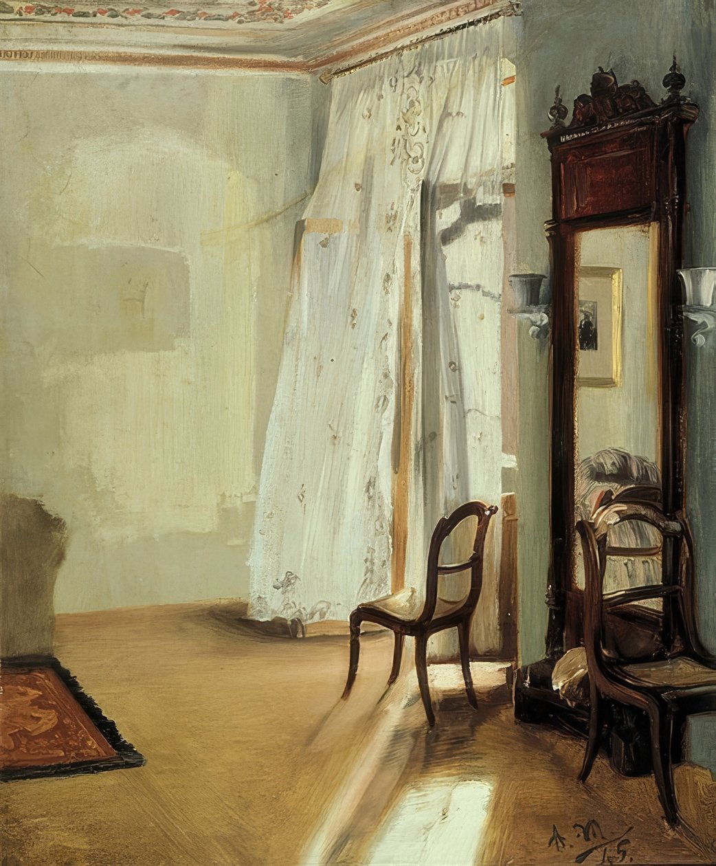 The Balcony Room. 1845 by Adolph Menzel