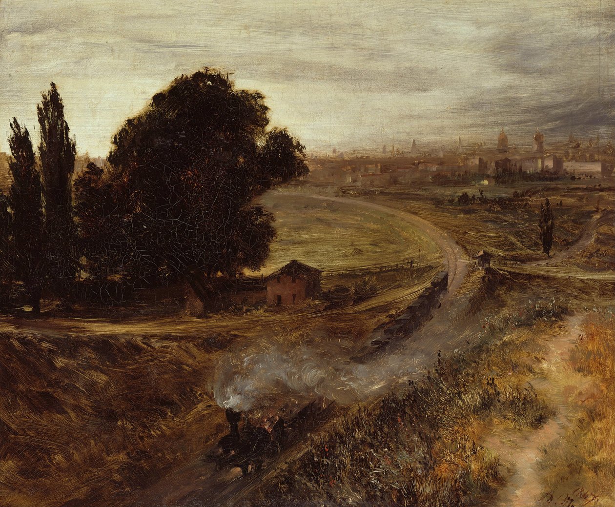 The Berlin-Potsdam Railway by Adolph Menzel