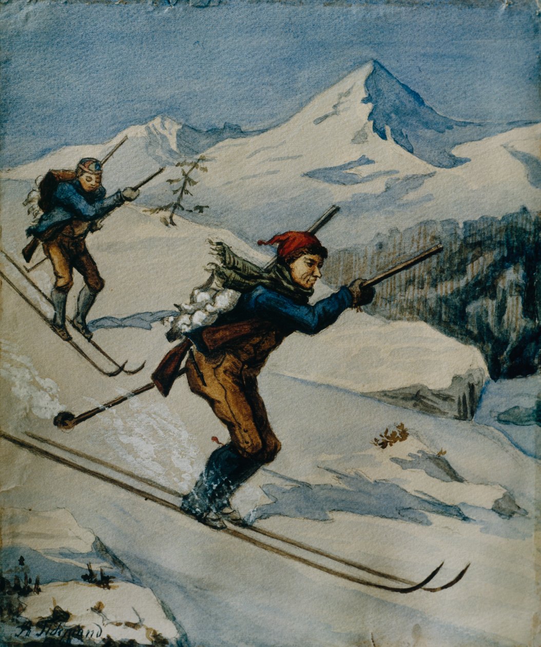 Bird hunters by Adolph Tidemand
