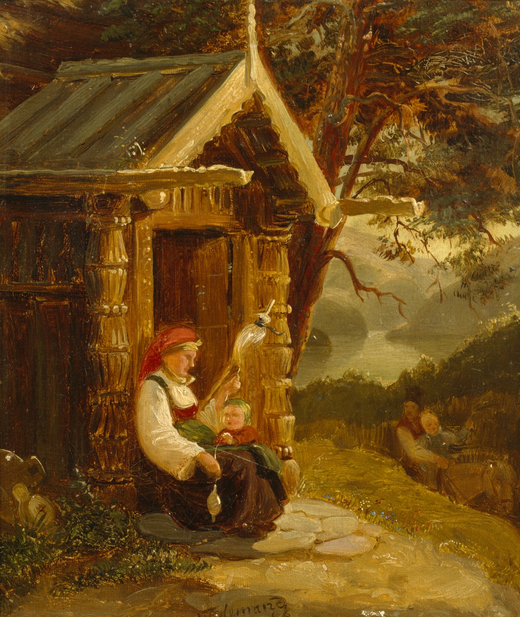 Evening at Tinn Lake by Adolph Tidemand