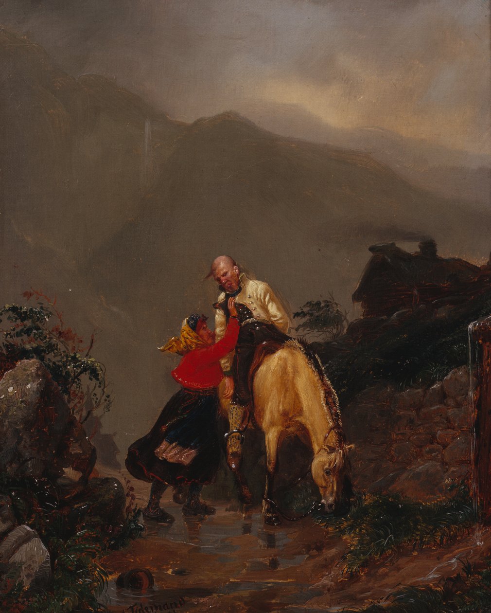 From the Church by Adolph Tidemand