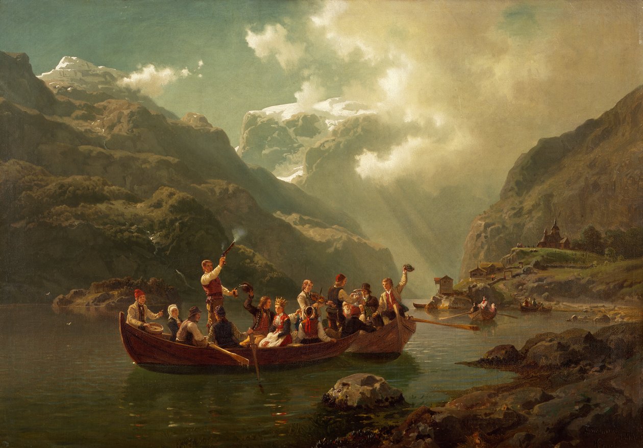 Wedding in Hardanger by Adolph Tidemand
