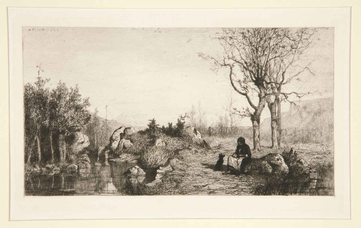 Banks of the Stream at Rossilon (Ain) by Adolphe Appian