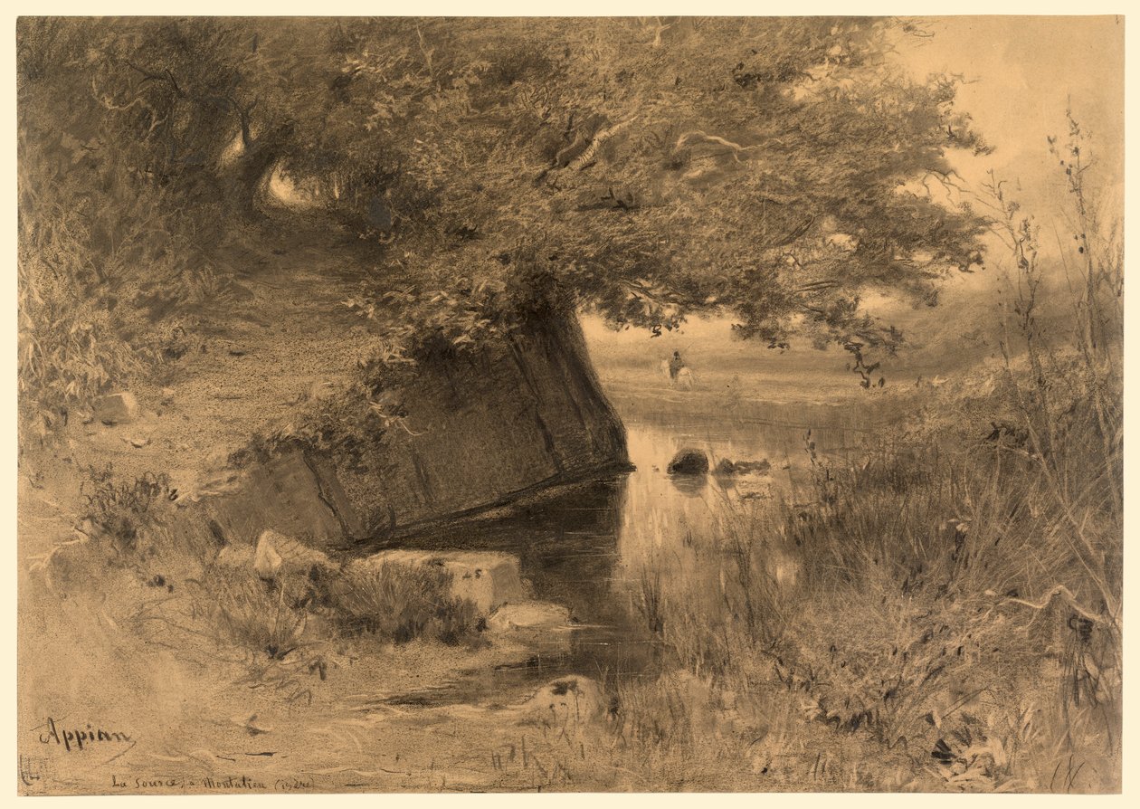 Landscape (The Source at Montalieu) by Adolphe Appian