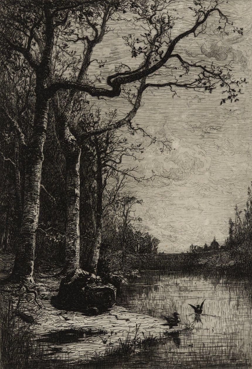The Burbanche Marsh (large plate) by Adolphe Appian