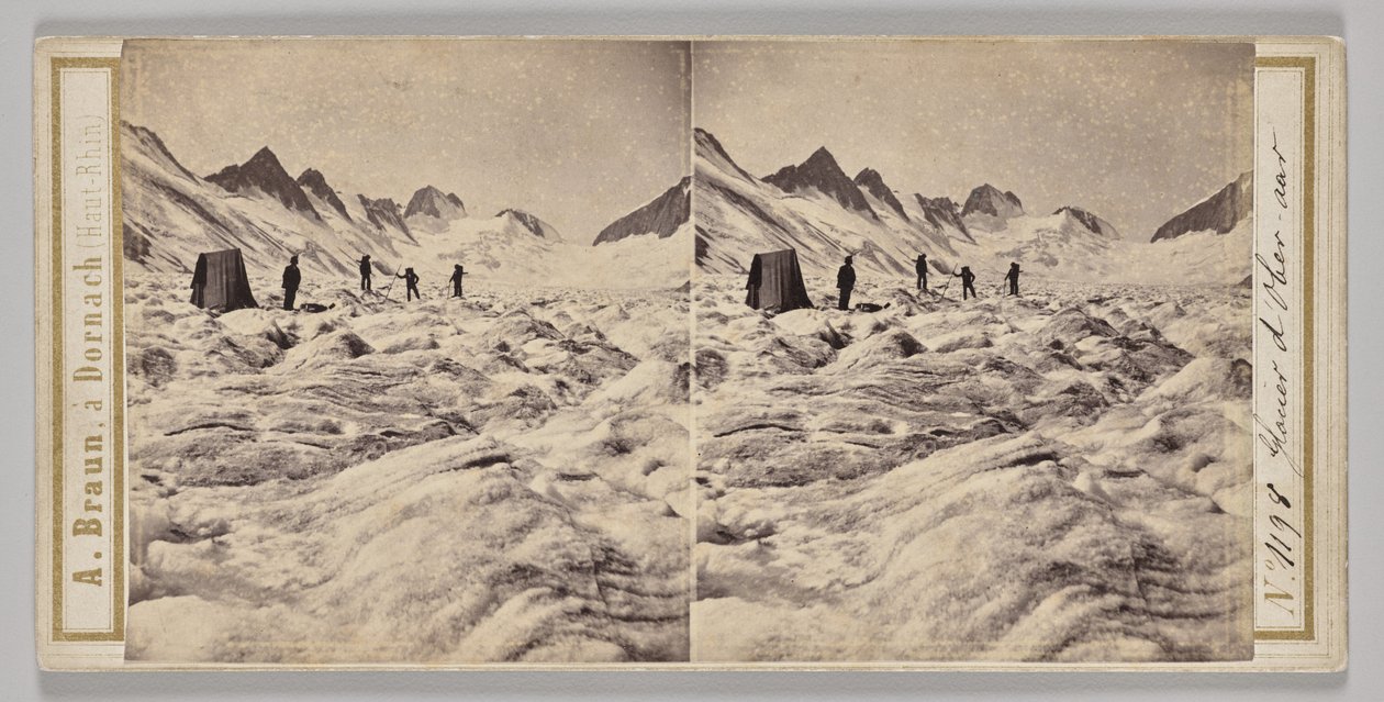 Glacier of Oberaar by Adolphe Braun