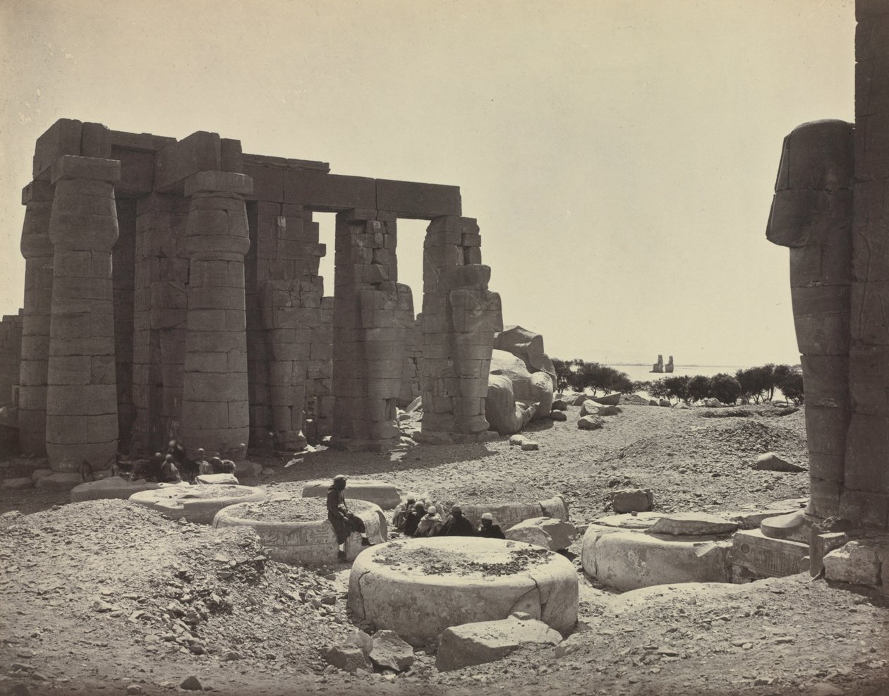 The Ramesseum, Thebes by Adolphe Braun