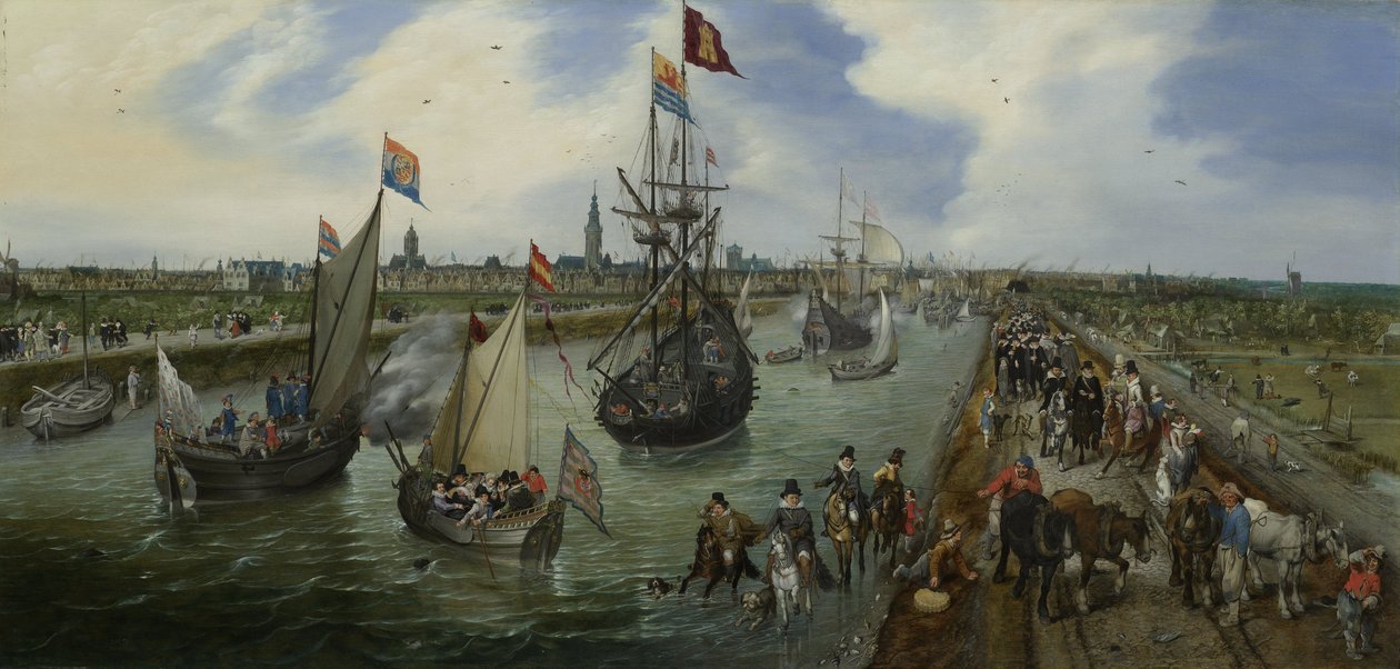 The Departure of a Dignitary from Middelburg, 1615 by Adriaen Pietersz van de Venne