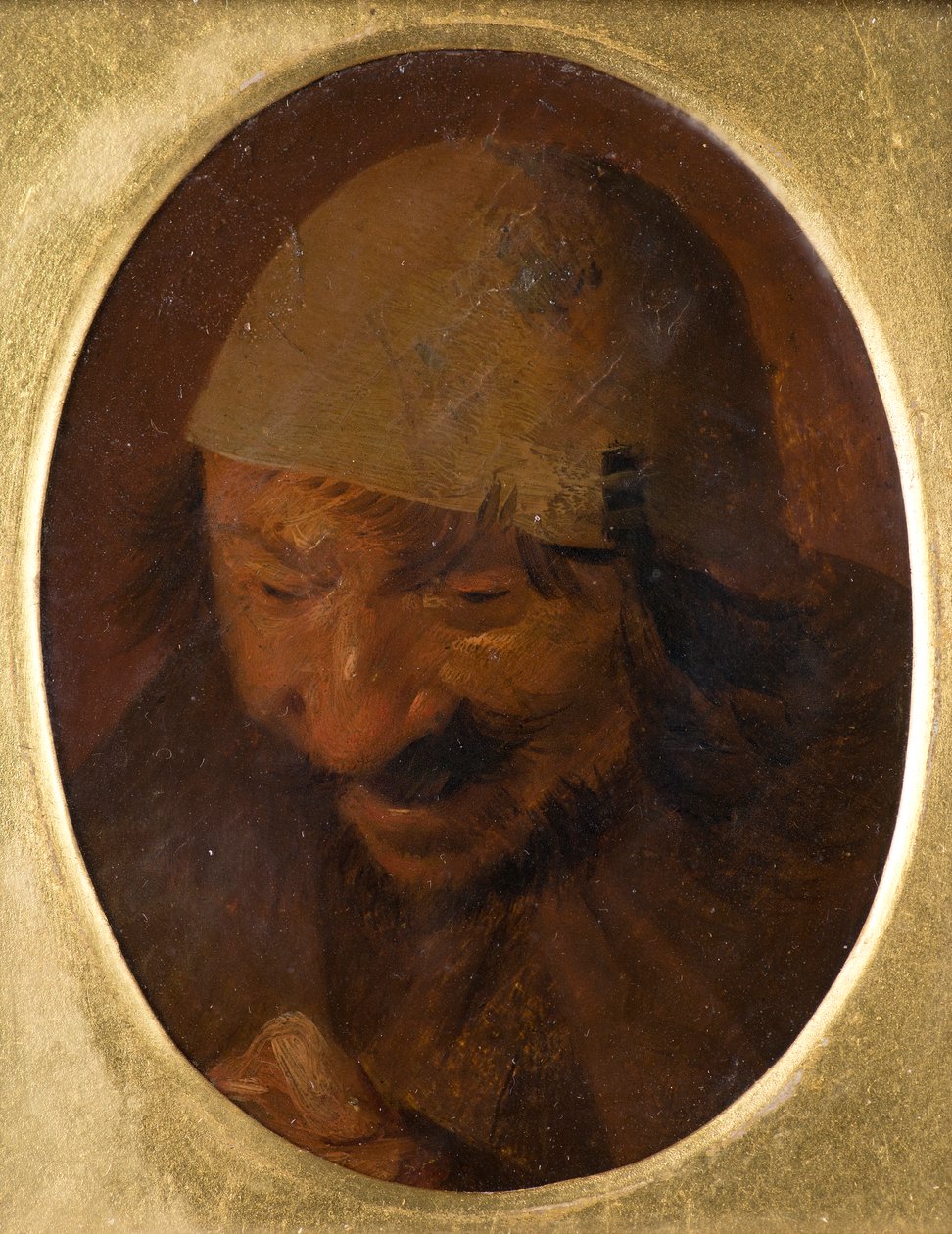 Portrait of Peasant by Adriaen (attr.to) Brouwer