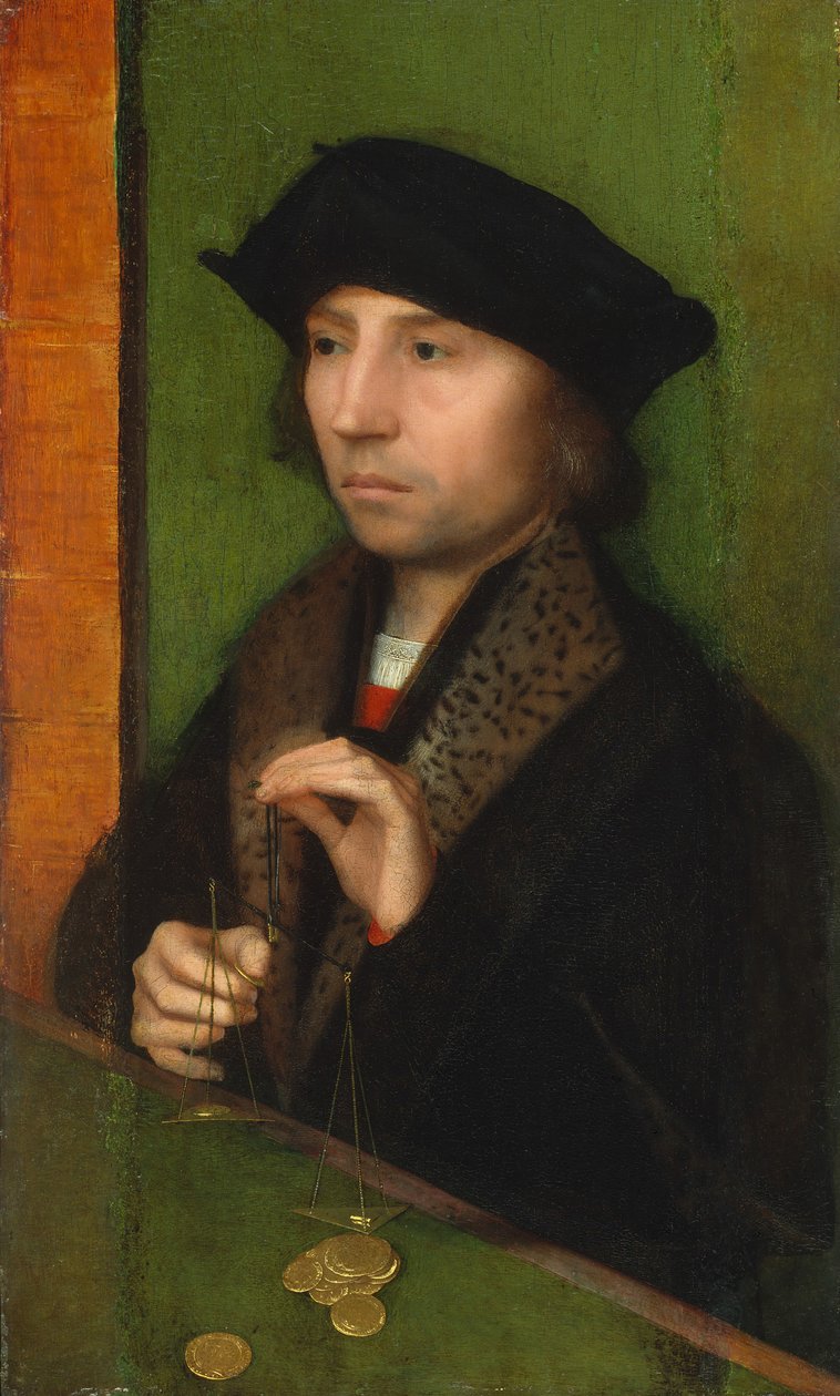 Man Weighing Gold by Adriaen Isenbrandt