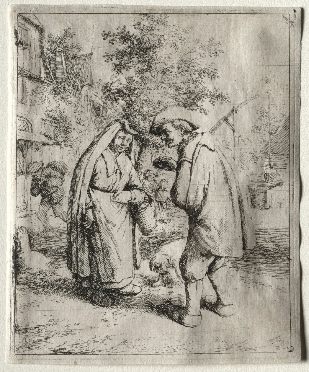 Man Conversing with a Woman by Adriaen Jansz. van Ostade