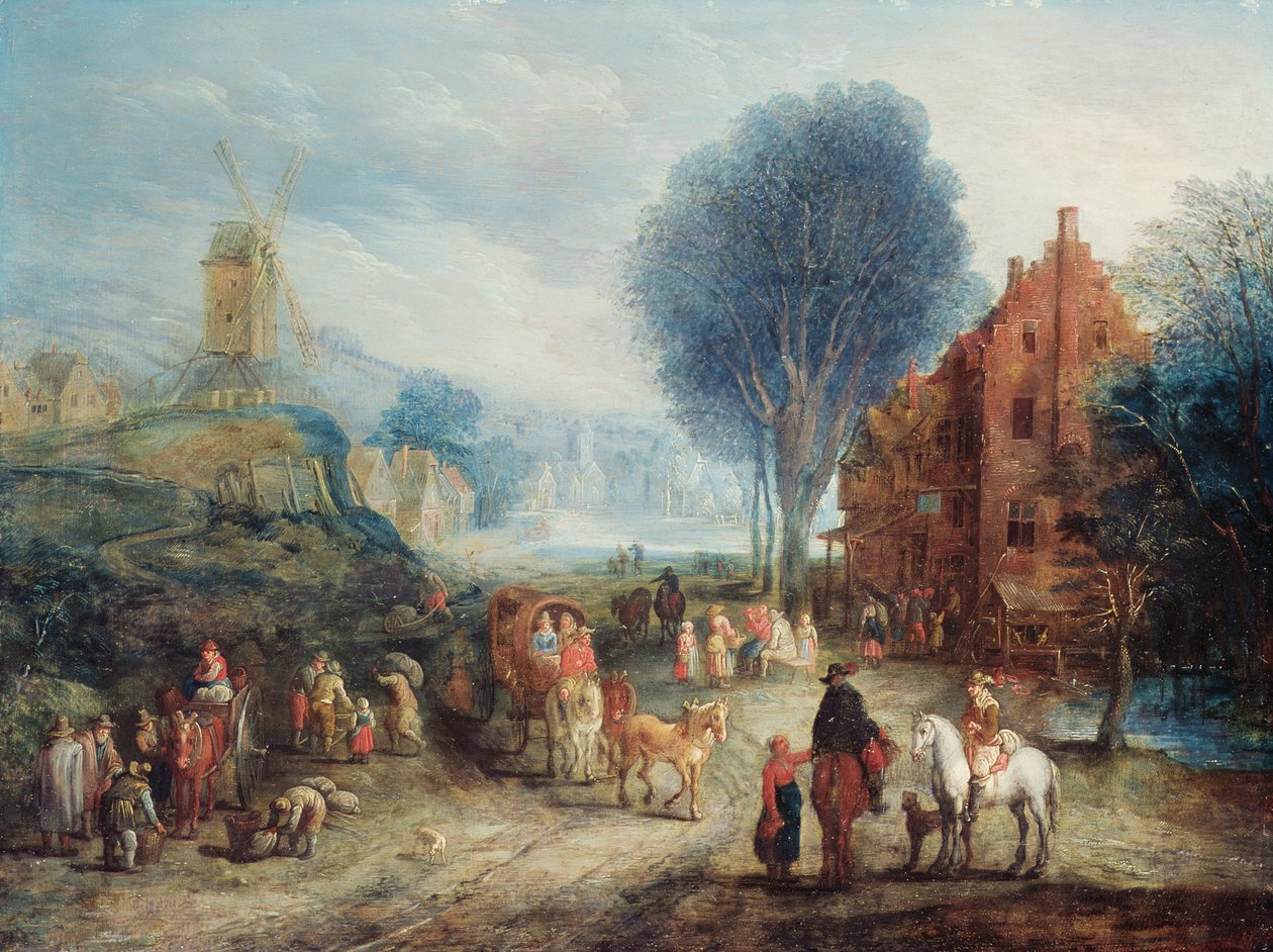Country Scene by Adriaen van Stalbemt