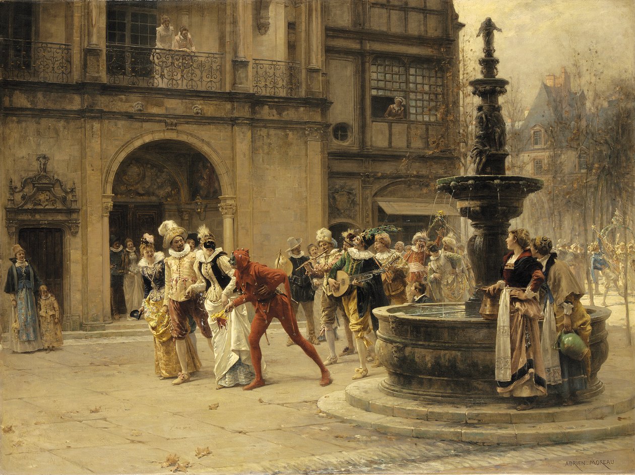 The Carnival Procession by Adrien Moreau
