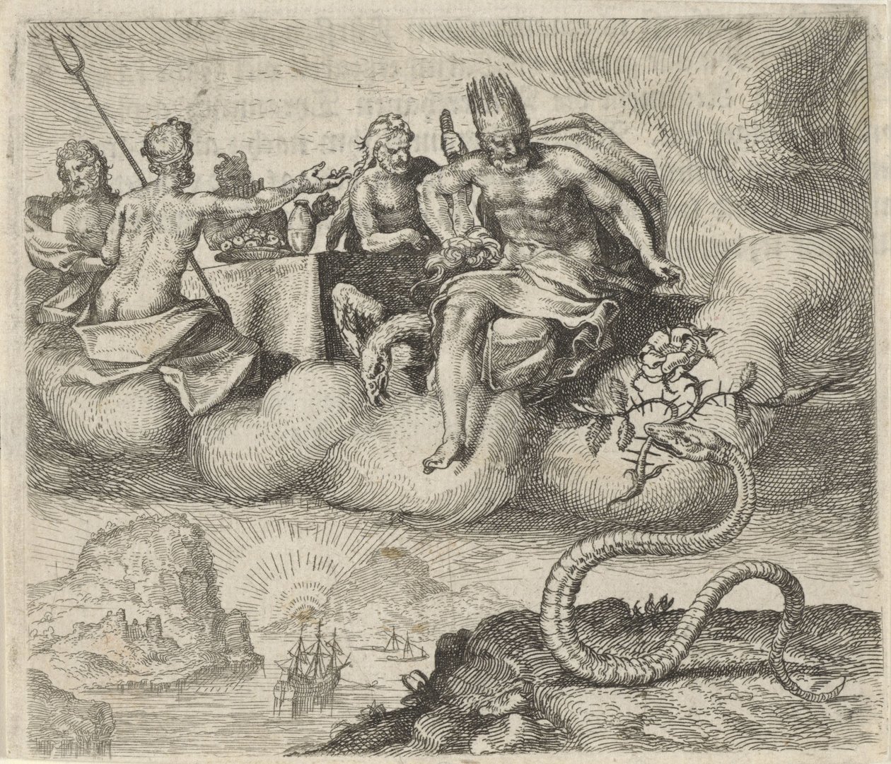 Fable of Jupiter and the Snake by Egidius  Sadeler (II)