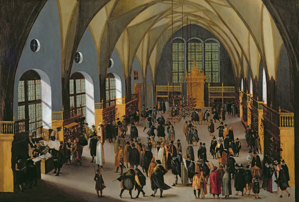 The Prague Stock Exchange by Aegidius Sadeler or Saedeler