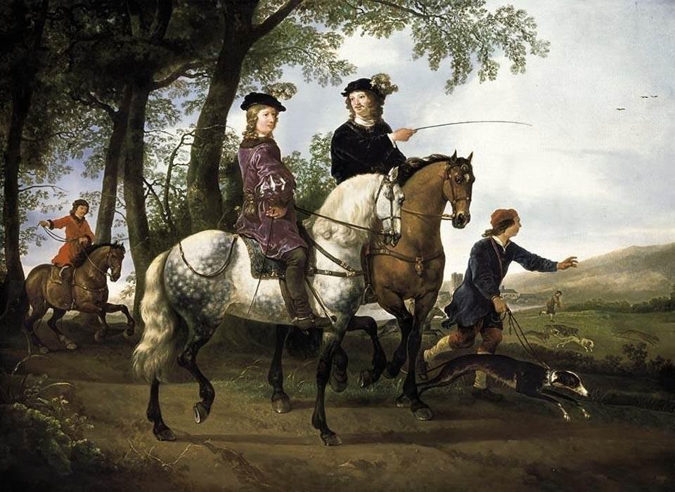 Landscape with a Hunt by Aelbert Cuyp