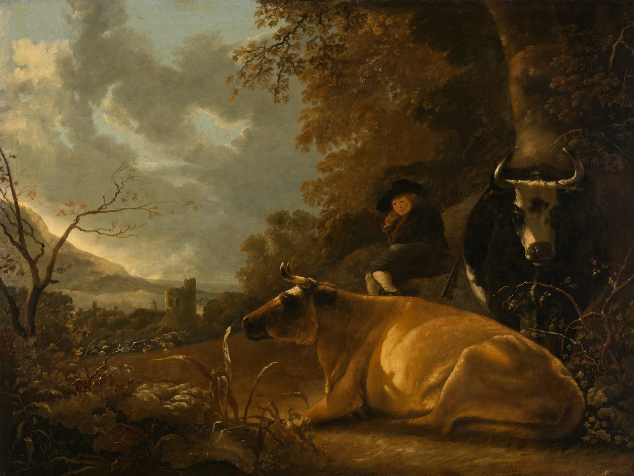 Landscape with Cows and Shepherd Boy by Aelbert Cuyp