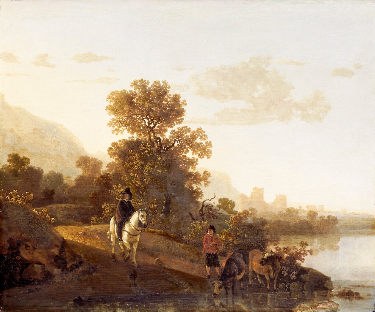 Landscape with Ubbergen Castle by Aelbert Cuyp