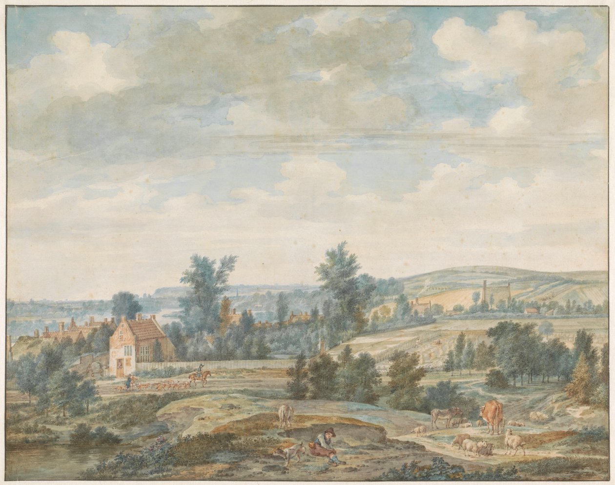 View of Middachten and Dieren by Aert Schouman