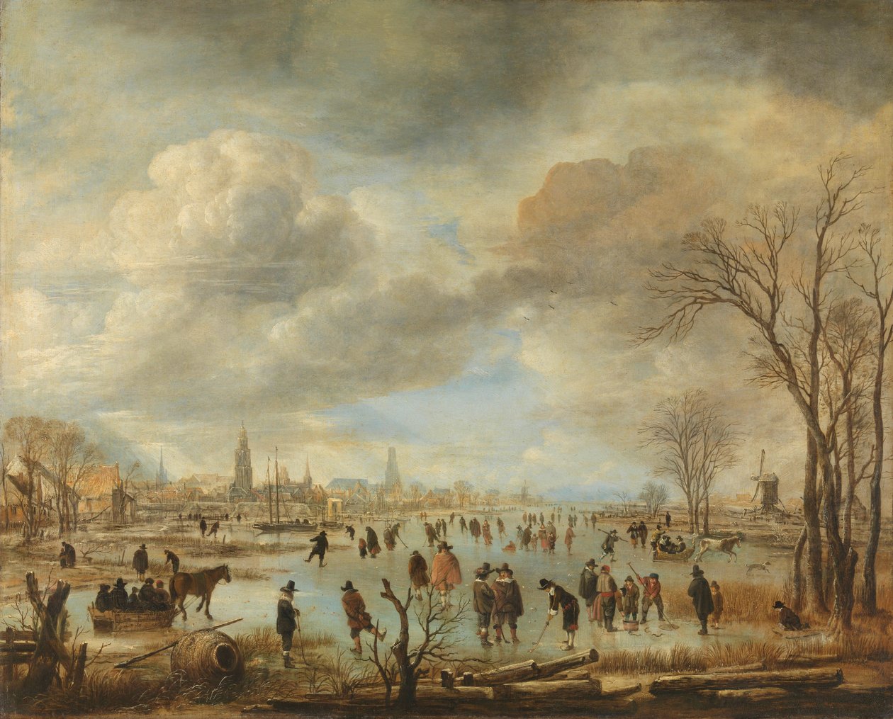 River View in Winter by Aert van der Neer