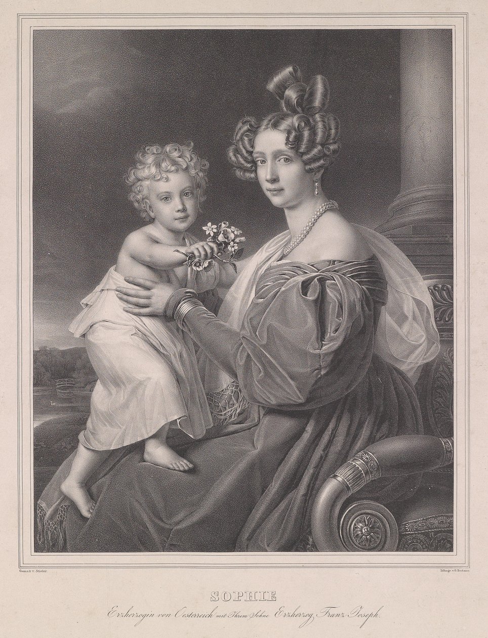 Archduchess Sophie with Her Son Archduke Franz Joseph by Joseph Carl Stieler