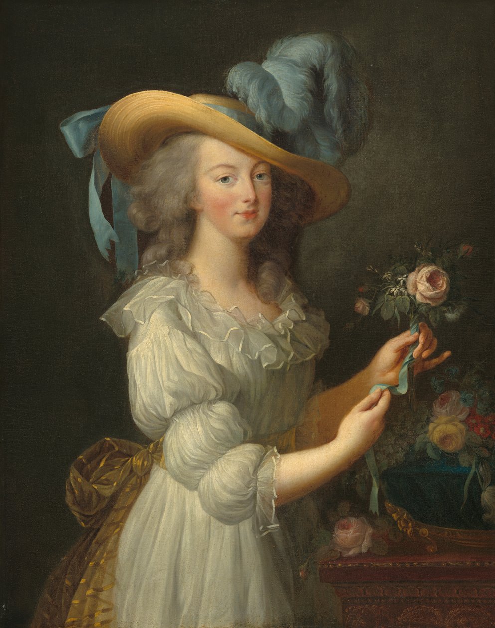 Marie Antoinette in a Muslin Dress by Elisabeth Louise after Vigee Lebrun