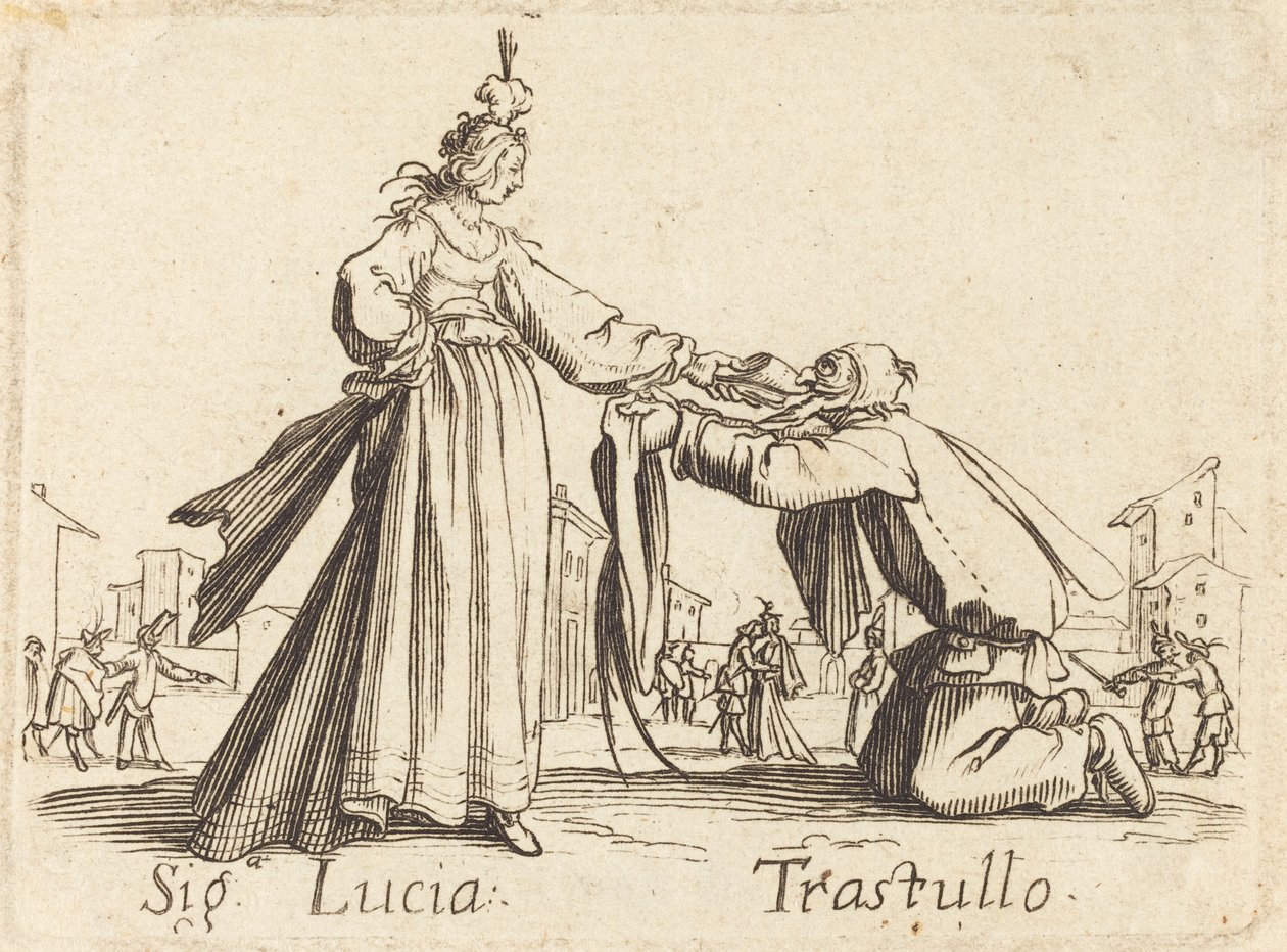Signa. Lucia and Trastullo by After Jacques Callot