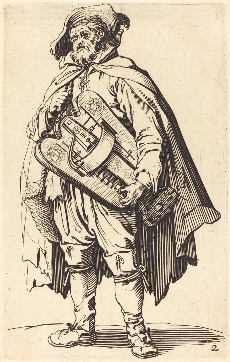 The Hurdy-Gurdy Player by After Jacques Callot