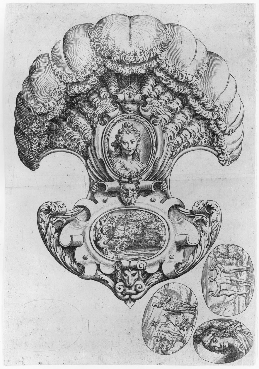 The Fan by Agostino Carracci