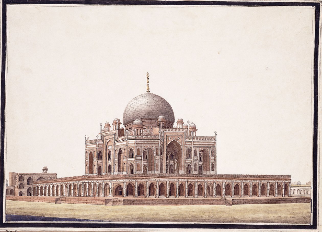 The Tomb of Humayun by Agra School