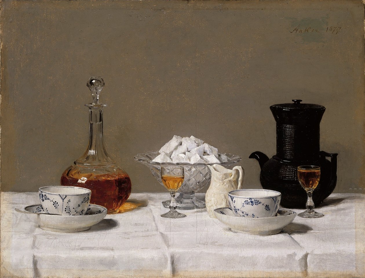 Still Life with Coffee by Albert Anker