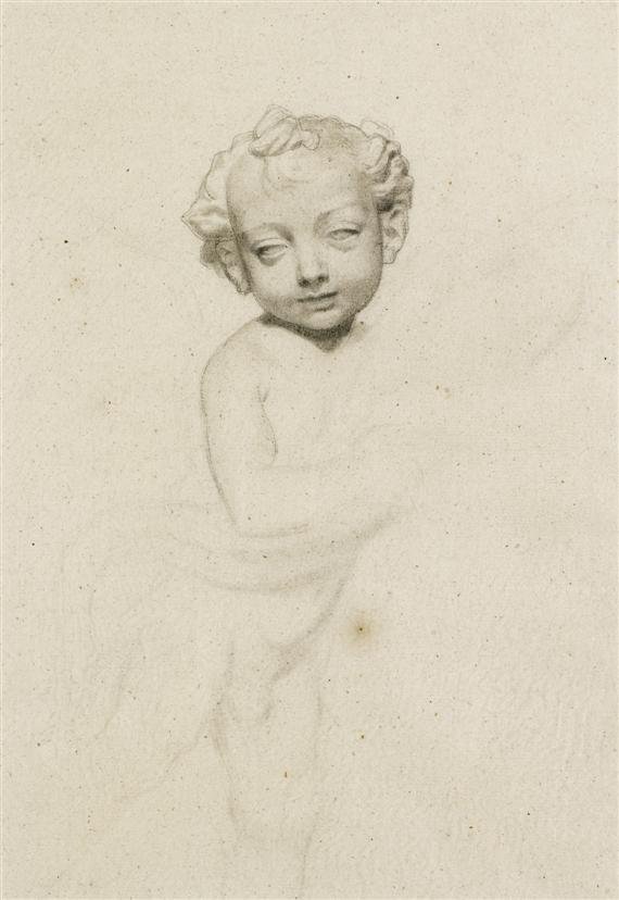 Drawing after the Winged Boy by Andrea del Verrocchio by Albert Anker