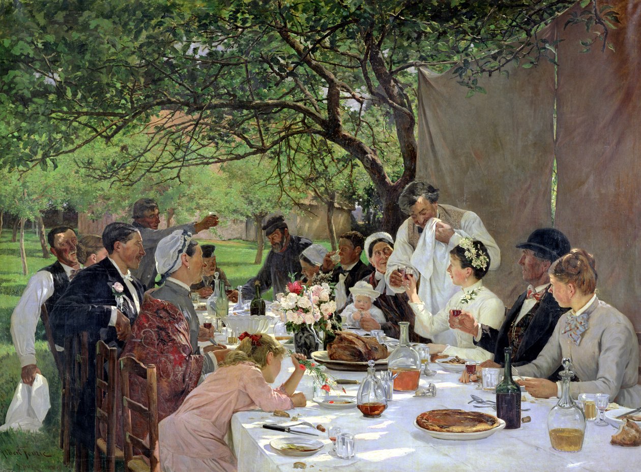 The Wedding Meal at Yport by Albert Auguste Fourie