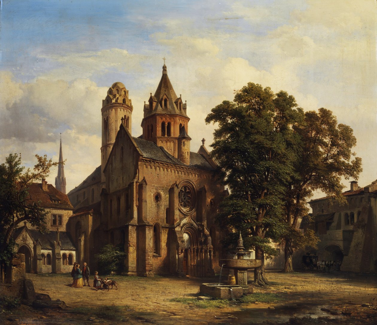 View of a Romanesque Church by Albert Emil Kirchner