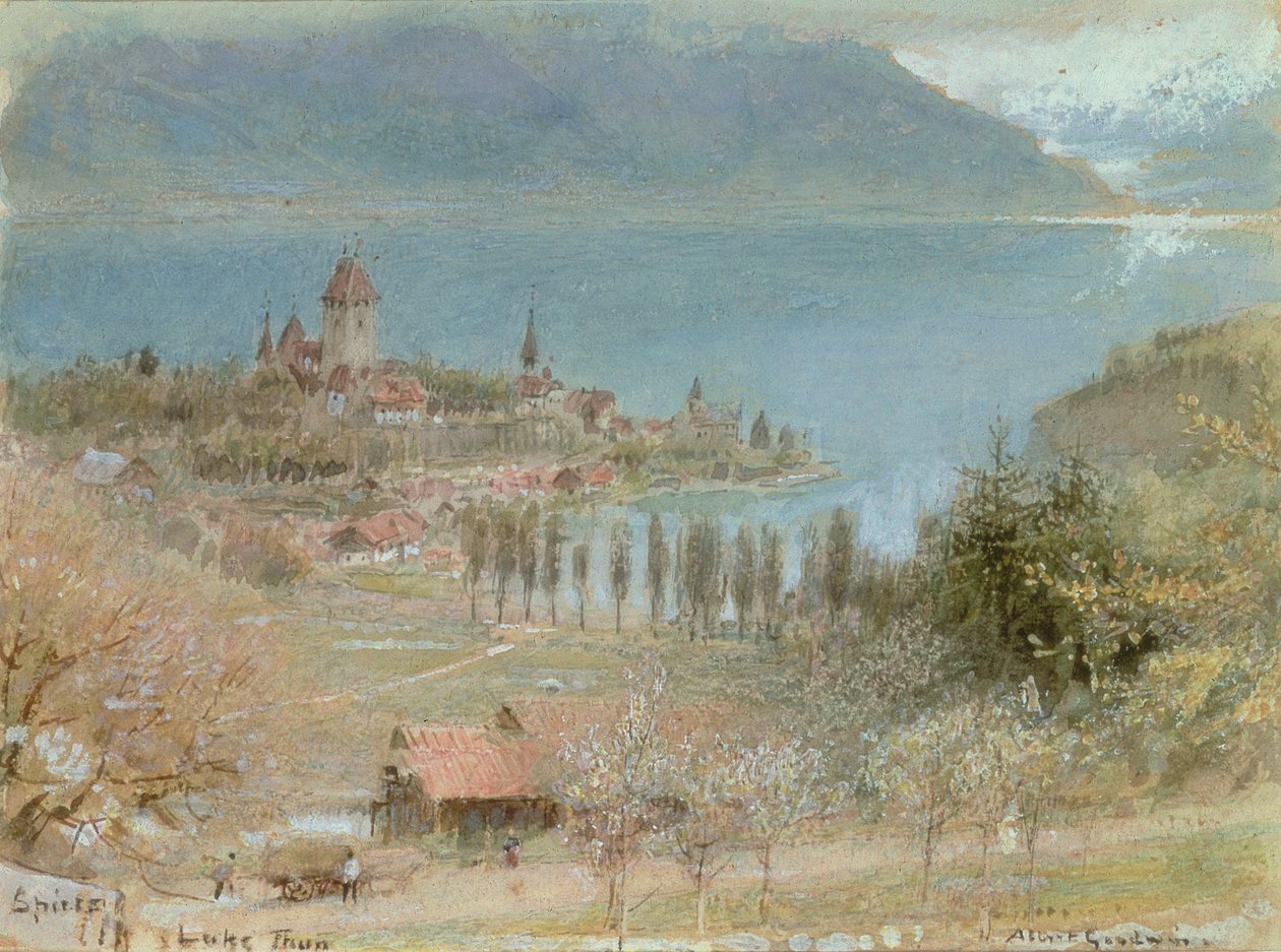 Spietz, Lake Thun by Albert Goodwin