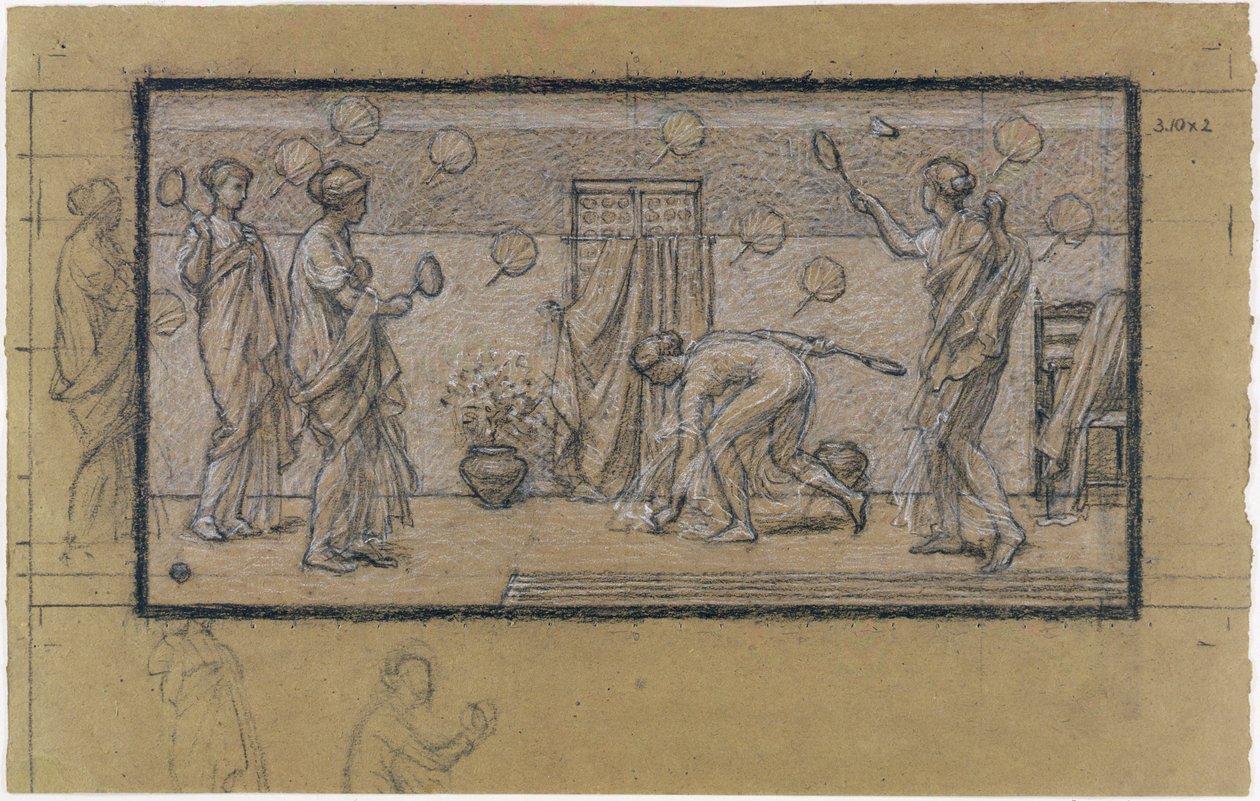 Study for Battledore and Shuttlecock, c.1871 by Albert Joseph Moore