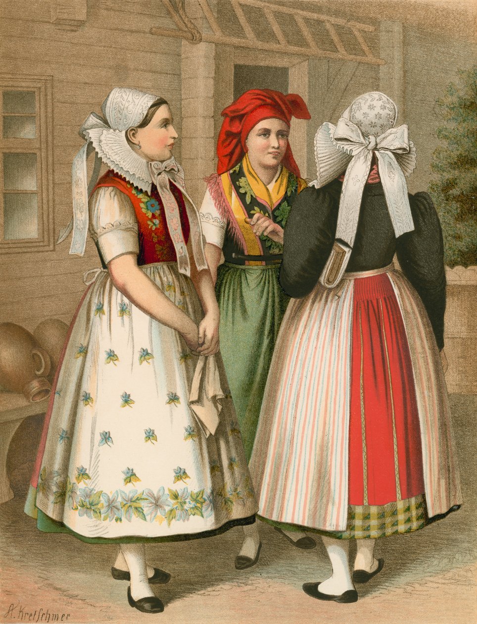 German Costume, Preussen, Spreewald by Albert Kretschmer