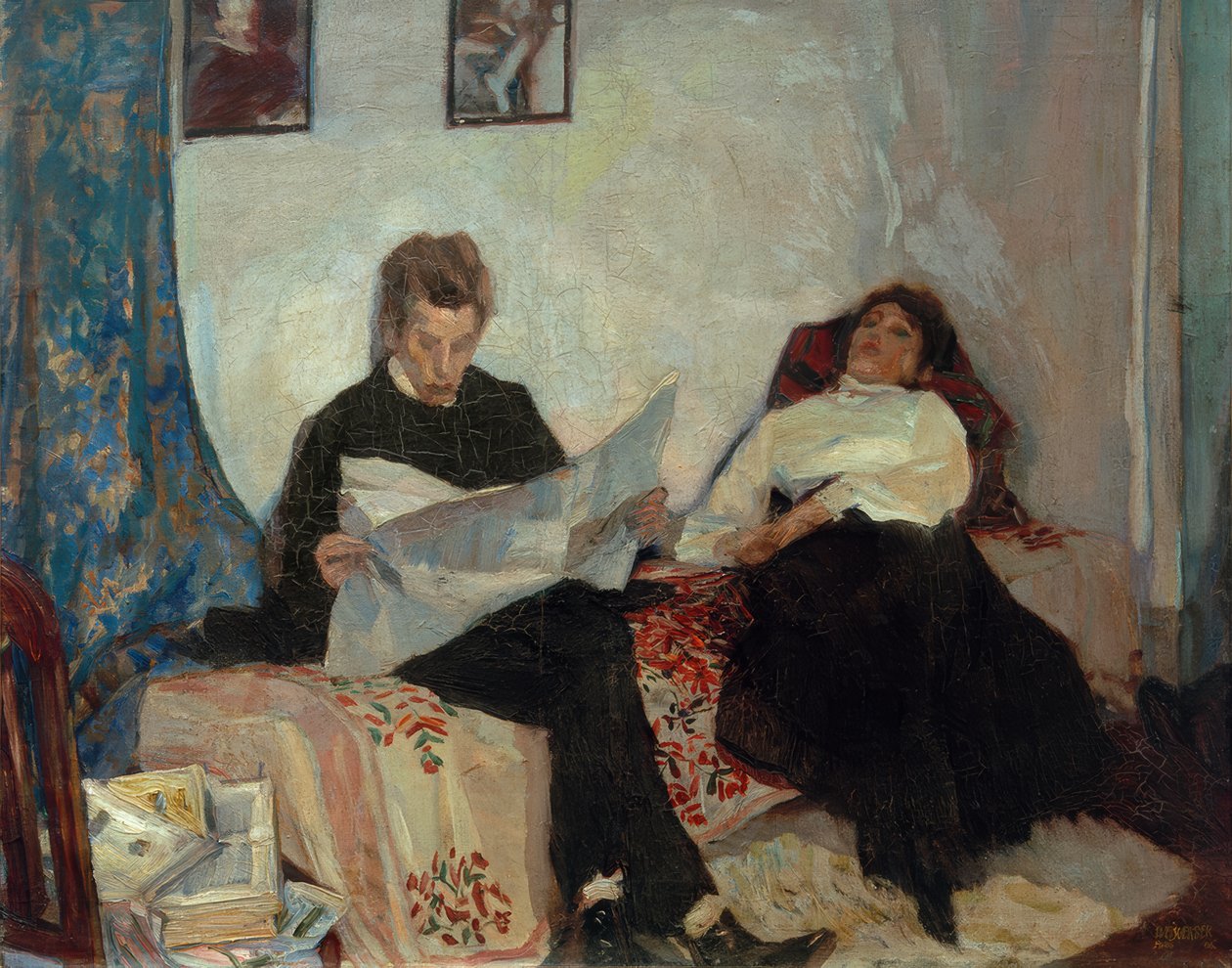 Th. Heuss in the Studio / Painting by A. Weisgerber by Albert Weisgerber