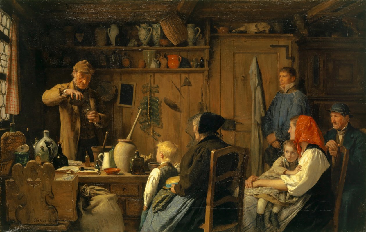 The Quack by Albert Anker
