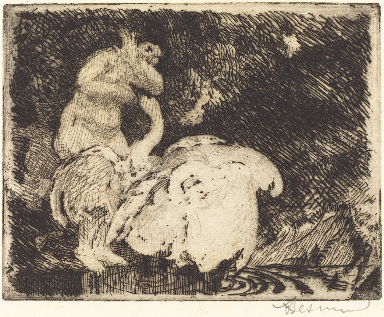 Leda Bathing by Albert Besnard